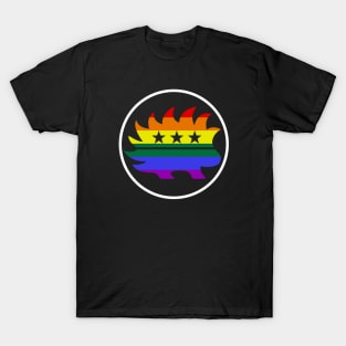 Rainbow Libertarian Porcupine T-Shirt